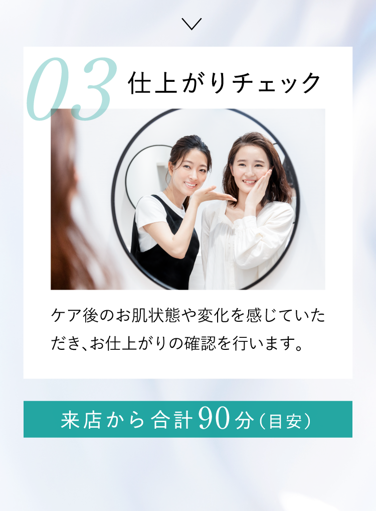 お化粧直し 来店から計90分